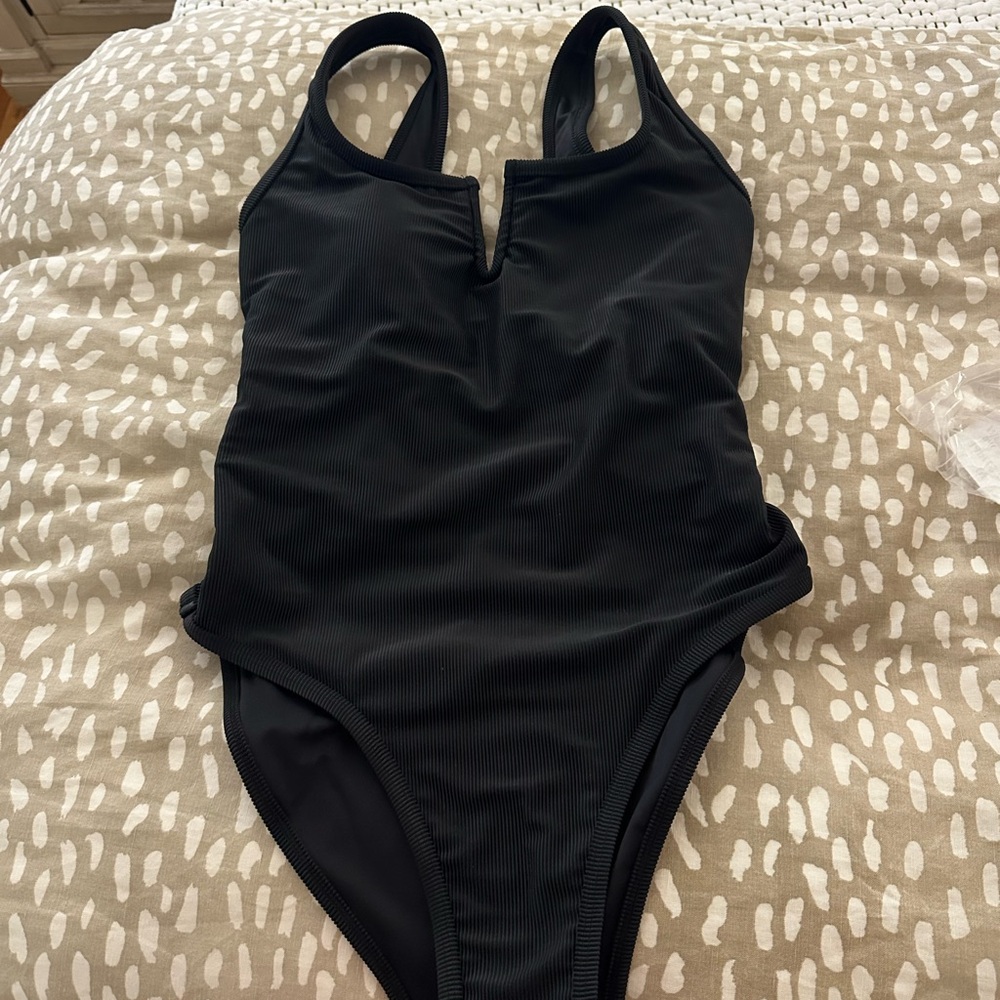 LainSnow Black One Piece Swimsuit